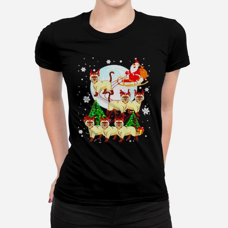 Santa Claus And Cats Women T-shirt
