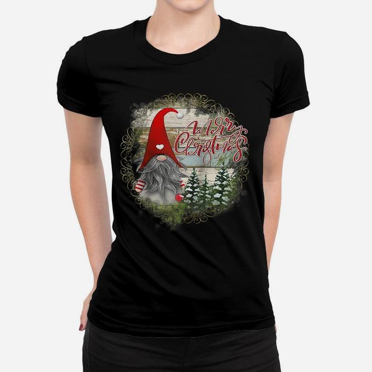 Santa Claus Garden Gnome Merry Christmas - Christmas Gnome Raglan Baseball Tee Women T-shirt