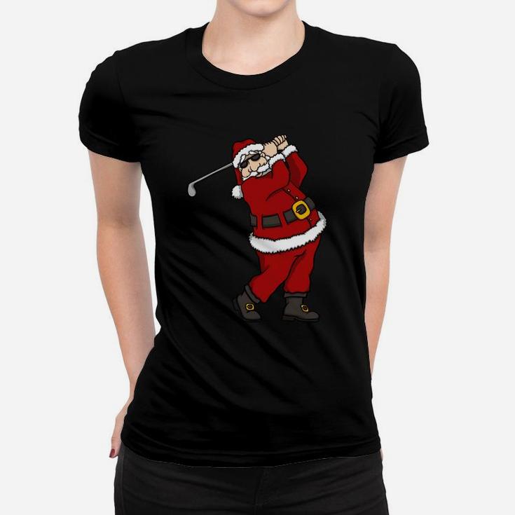 Santa Golf Lovers Merry Christmas Novelty Sweatshirt Women T-shirt