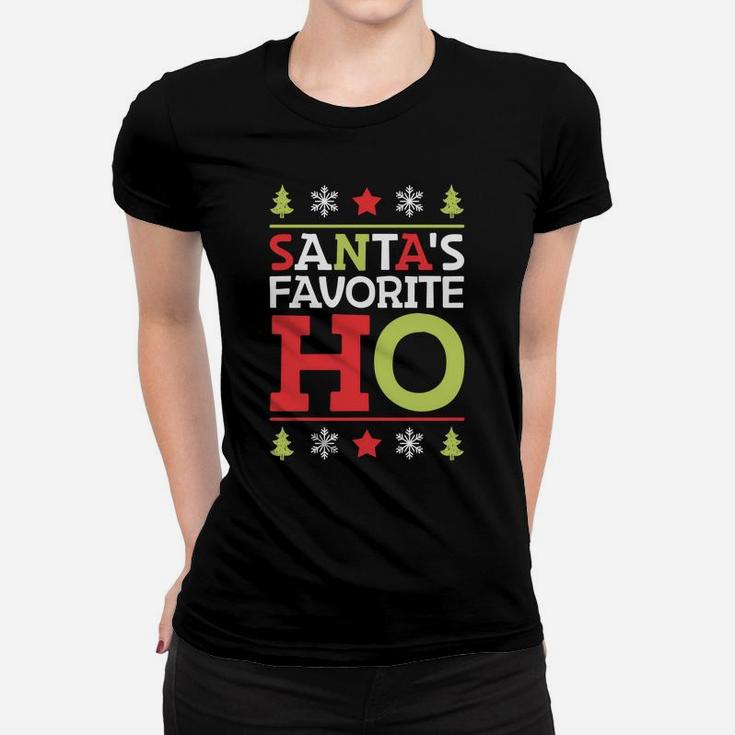 Santa's Favorite Ho Funny Christmas Women Xmas Santa Gifts Women T-shirt