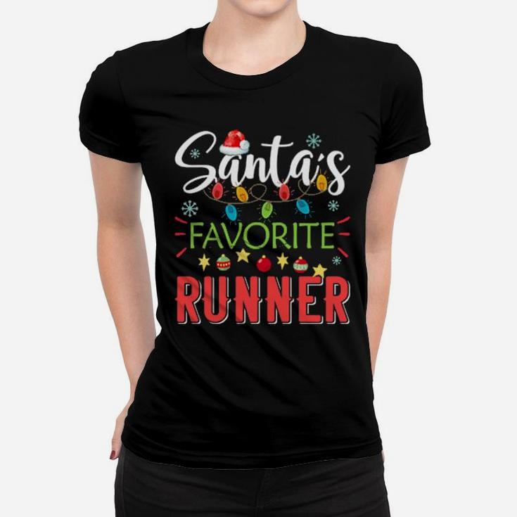 Santa's Favorite Runner Women T-shirt
