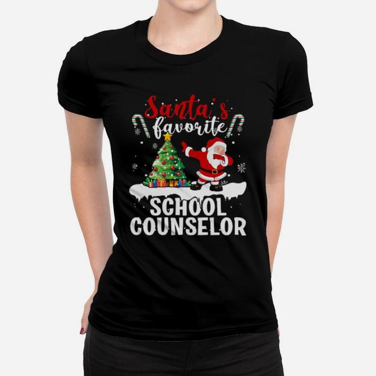 Santa's Favorite School Counselor Women T-shirt