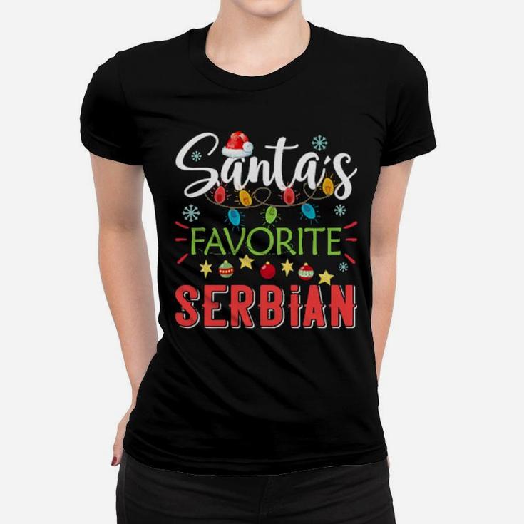 Santa's Favorite Serbian Women T-shirt