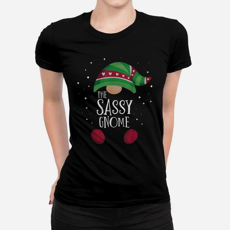Sassy Gnome Matching Christmas Pjs Family Pajamas Women T-shirt