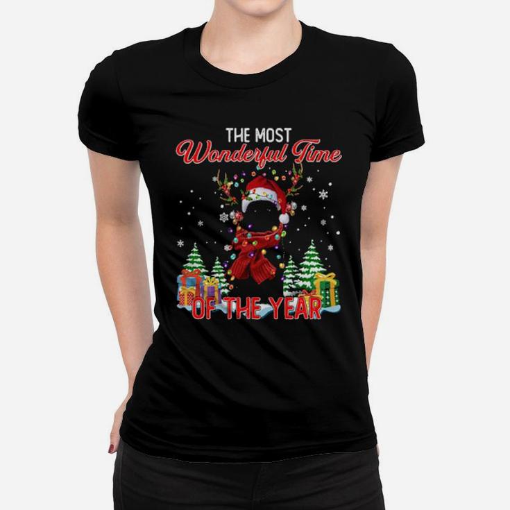 Schipperke Santa The Most Wonderful Time Of The Year Women T-shirt