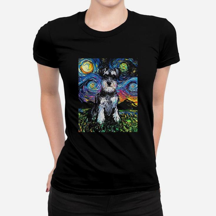Schnauzer Dog Art Women T-shirt