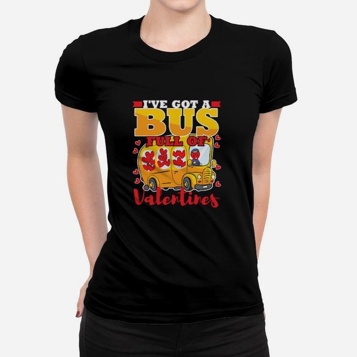 School Bus Driver Valentines Day Cute Women T-shirt