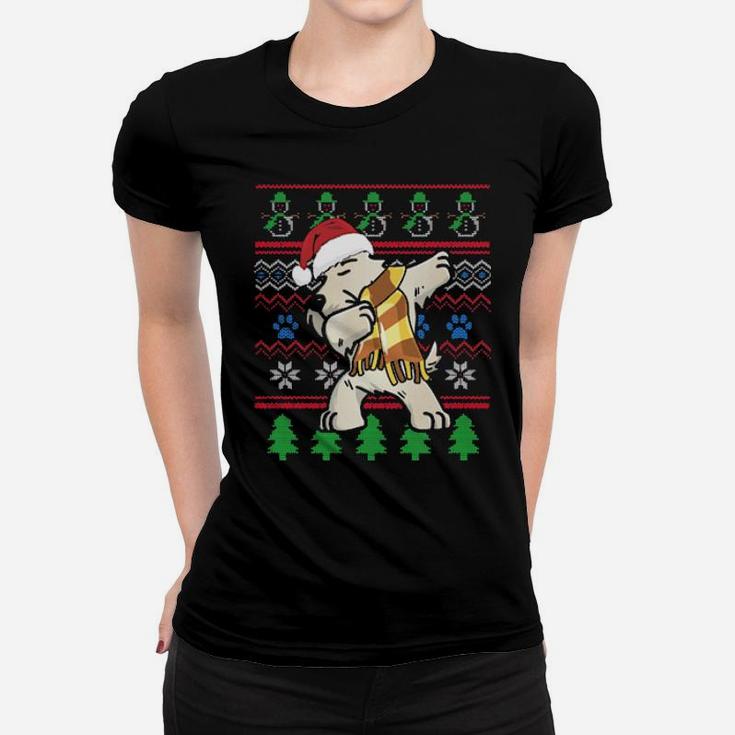Scottish Terrier Dabbing Ugly Sweater Style Xmas Women T-shirt