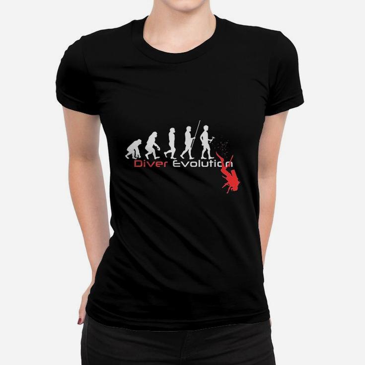 Scuba Dive Evolution For Divers Diving Women T-shirt Scuba Dive Evolution For Divers Diving Women T-shirt