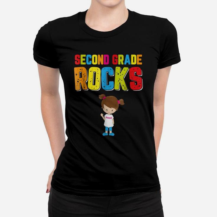 Second Grade Rocks Back To School Shirt Student Teacher Girl Women T-shirt