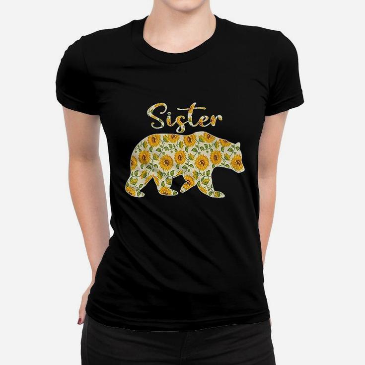 Sister Bear Sunflower Women T-shirt