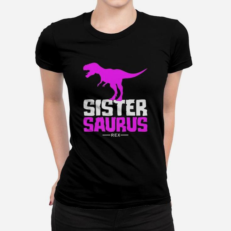 Sister Saurus Rex Cute Strict Sibling Women T-shirt