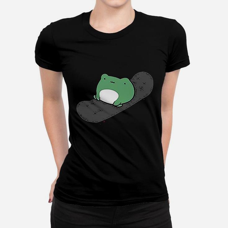 Skateboarding Frog Women T-shirt