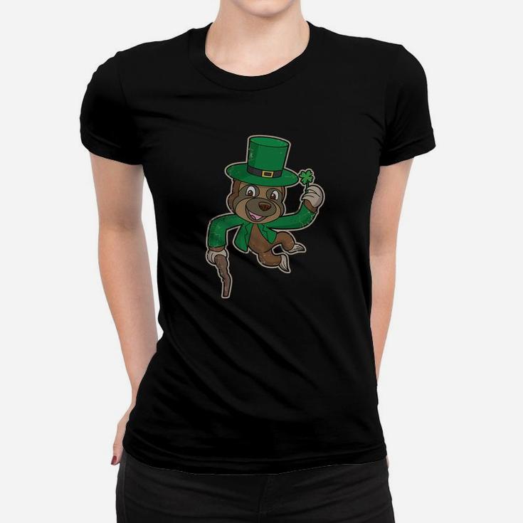 Sloth Leprechaun Kids Lucky Irish St Patricks Day Gift Women T-shirt