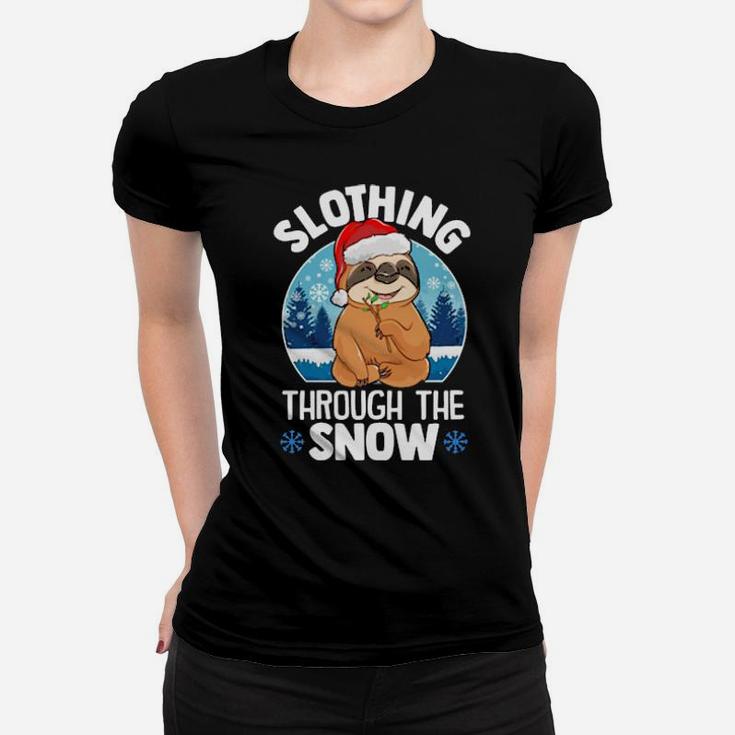 Slothing Through The Snow Women T-shirt