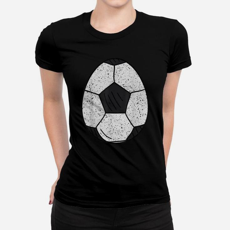 Soccer Ball Happy Easter Egg Cute Hunting Sport Lover Women T-shirt
