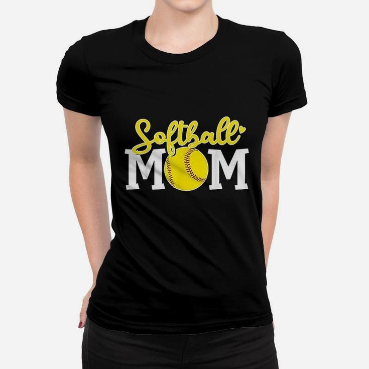 Softball Mom Cute For Mother Love Softball Women T-shirt