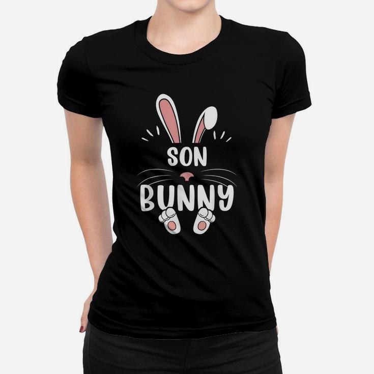 Son Bunny Funny Matching Easter Bunny Egg Hunting Women T-shirt