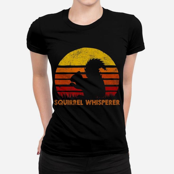 Squirrel Whisperer Retro Sunset Silhouette Vintage Safari Women T-shirt