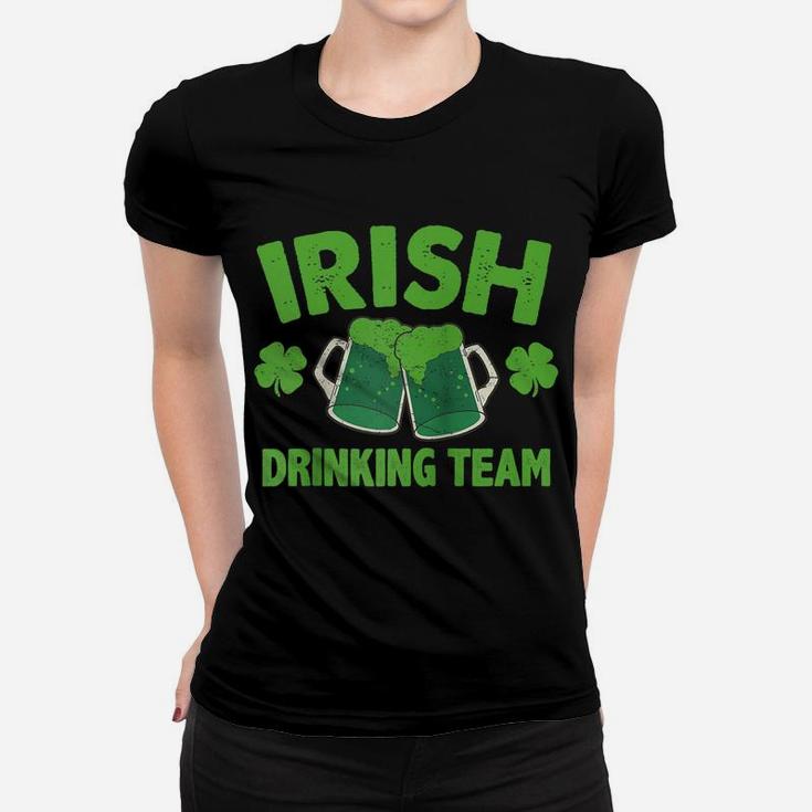 St Patrick Day Irish Drinking Team Love Ireland Funny Party Raglan Baseball Tee Women T-shirt