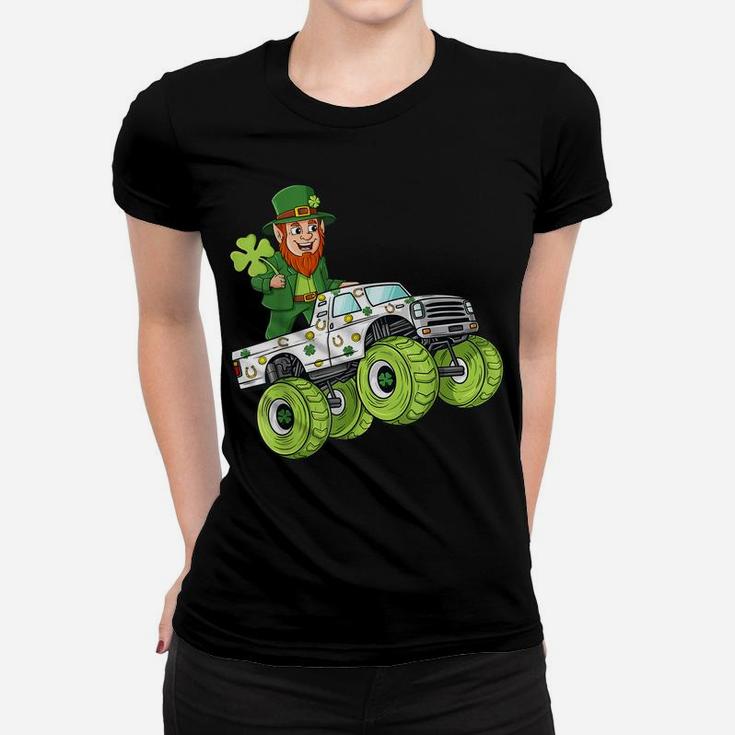 St Patricks Day Leprechaun Monster Truck Lucky Boys Kids Women T-shirt