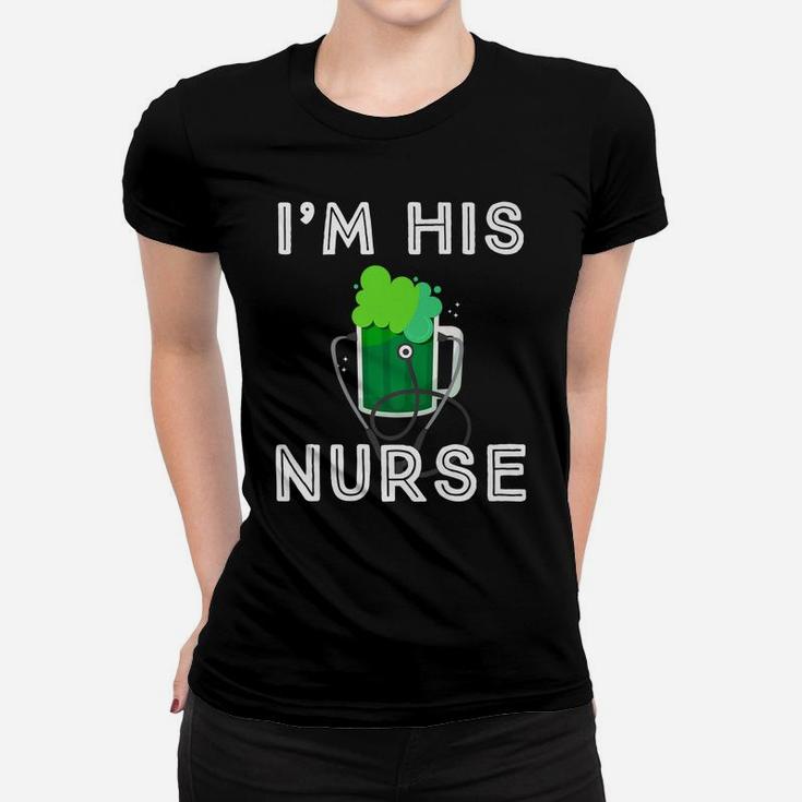 St Patricks Day Nurse Shirt Green Irish Clover Lucky Nurse Women T-shirt
