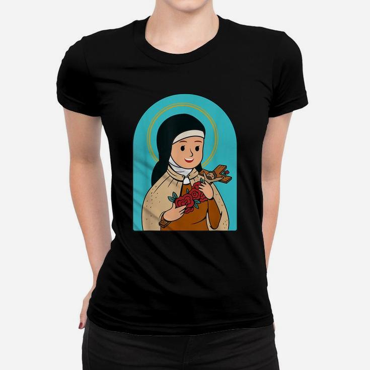St Therese Of Lisieux Kids Little Flower Catholic Saint Soul Women T-shirt