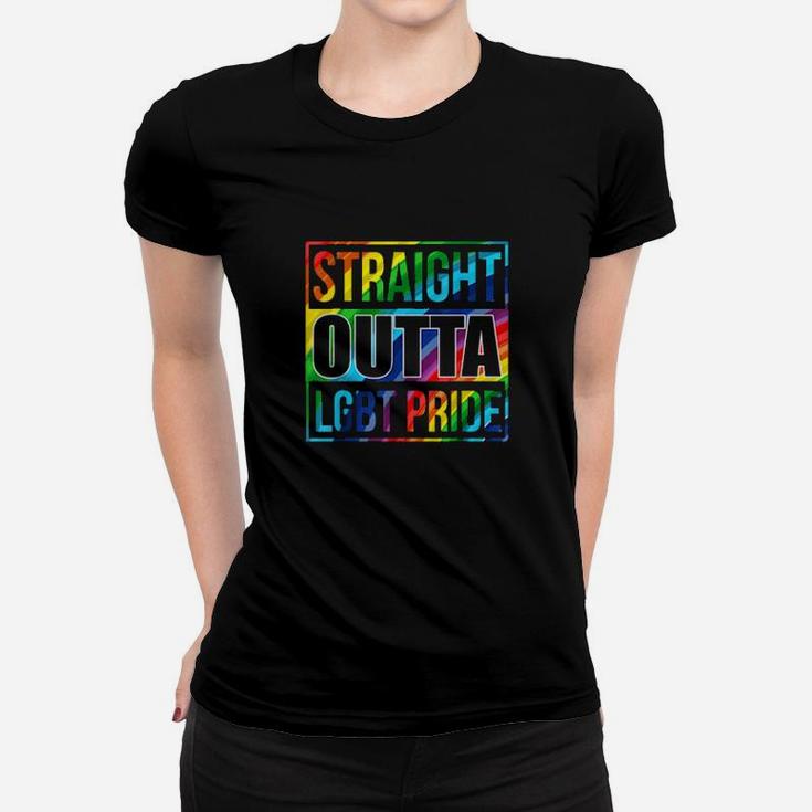 Straight Outta Lgbt Pride Lgbtq Rainbow Flag Pride Women T-shirt