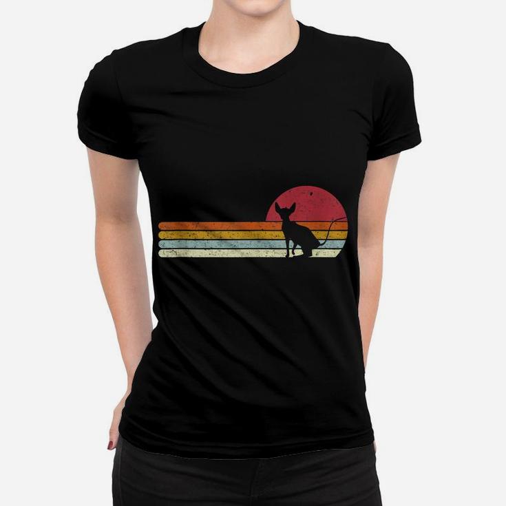 Sunset Sphynx Silhouette For Sphinx Cat Owners Women T-shirt