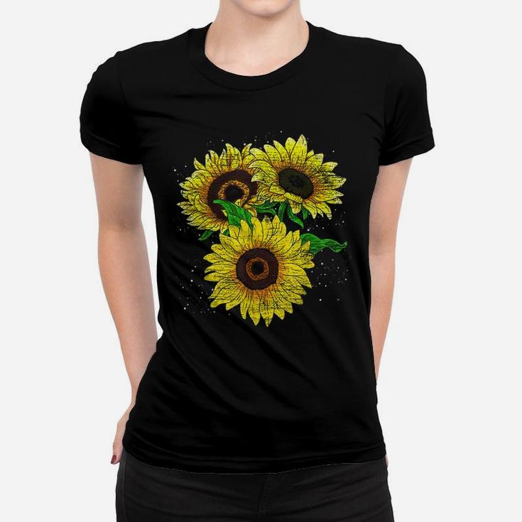 Sunshine Floral Blossom Yellow Flower Florist Sunflower Women T-shirt
