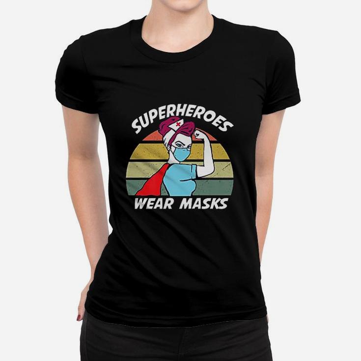 Superheroes Wear Retro Nurse Women T-shirt