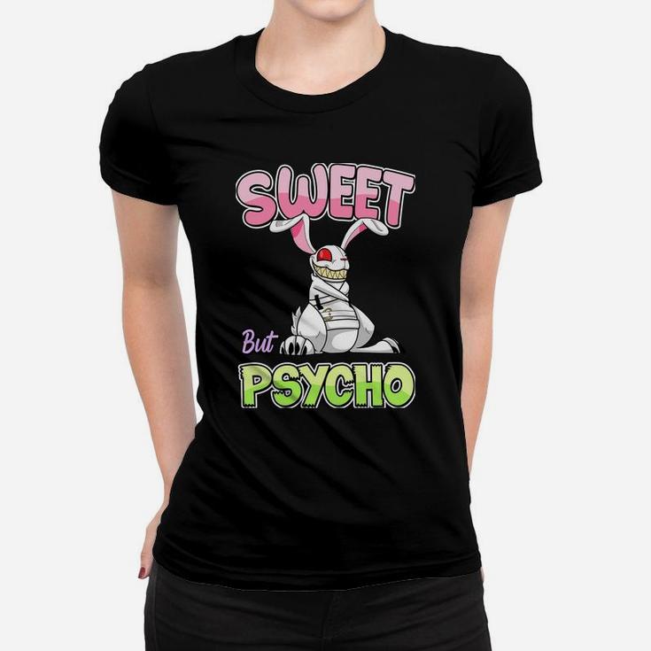 Sweet But Psycho Shirt Bunny Creepy Gothic Rabbit Funny Sweatshirt Women T-shirt