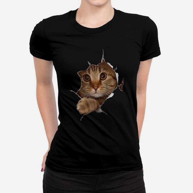 Sweet Kitten Torn Cloth - Funny Cat Lover Cat Owner Cat Lady Raglan Baseball Tee Women T-shirt