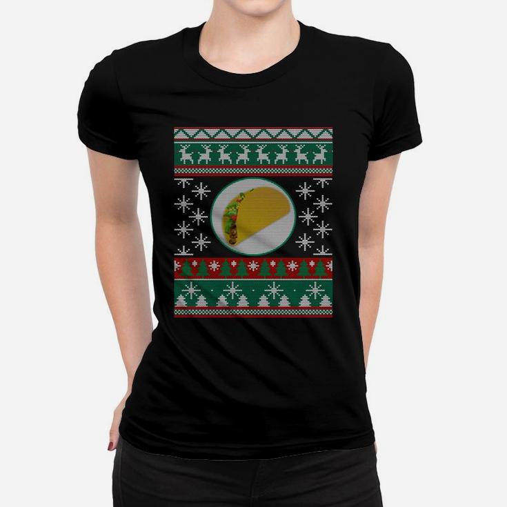 Tacos Ugly Christmas Gift Idea Tacos Lover Women T-shirt