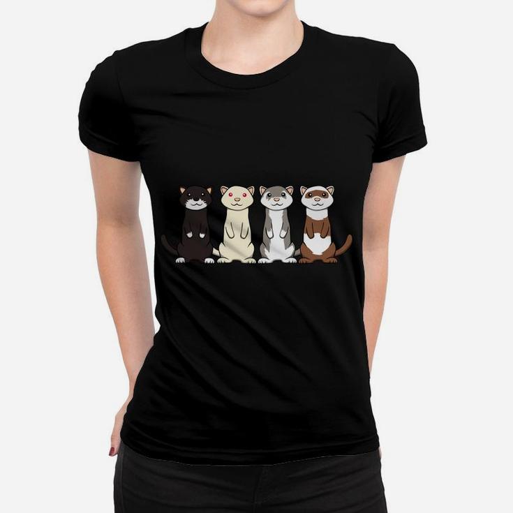 Team Ferret Cute Rodent Ironic Saying Women T-shirt