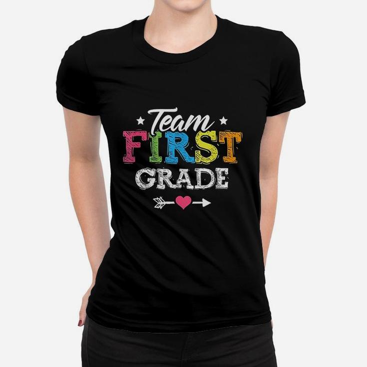 Team First Grade Teacher Student Back To School Kids Women T-shirt