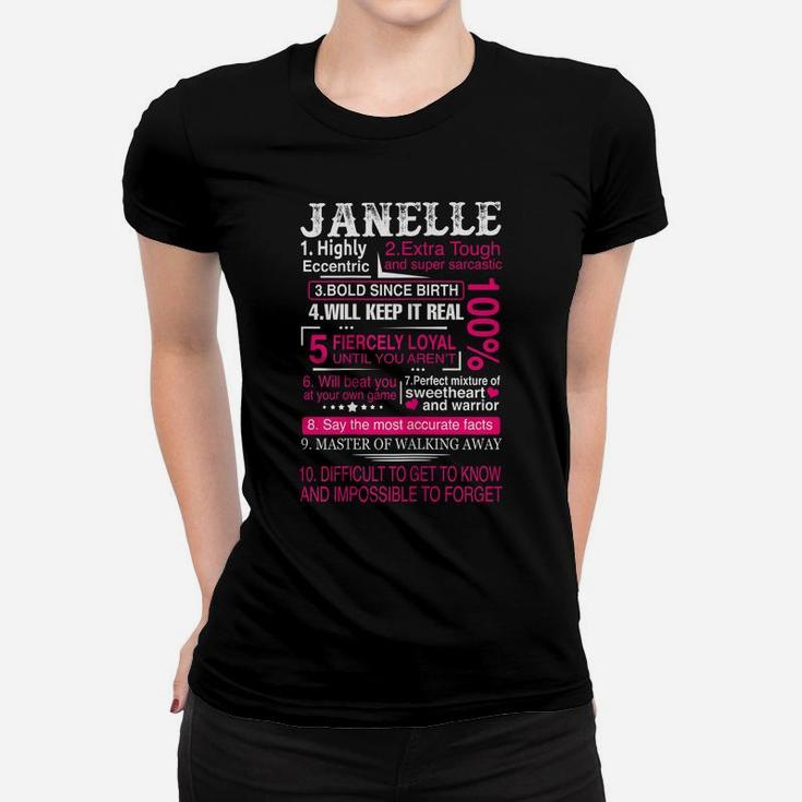 Ten Facts About Women Name Is Janelle First Name Gift Women T-shirt