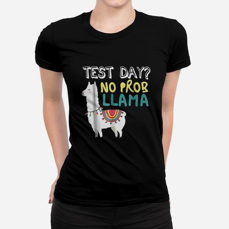 Test Day Llama Teacher Exam Testing Women T-shirt