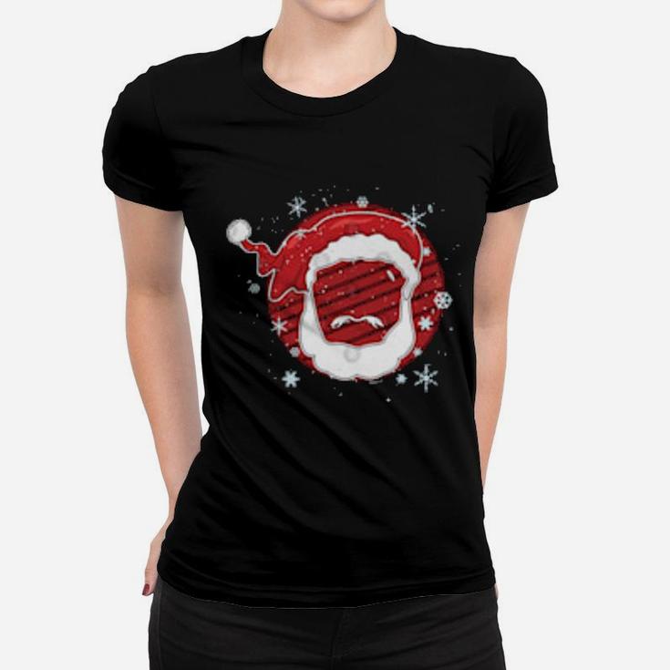 Thanksgiving Cute Snowflakes Santa Claus Winter Holiday Xmas Women T-shirt