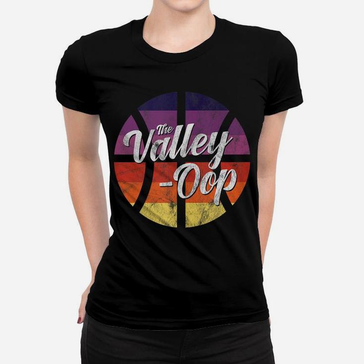 The Valley Oop Phoenix Basketball Retro Sunset Basketball Women T-shirt