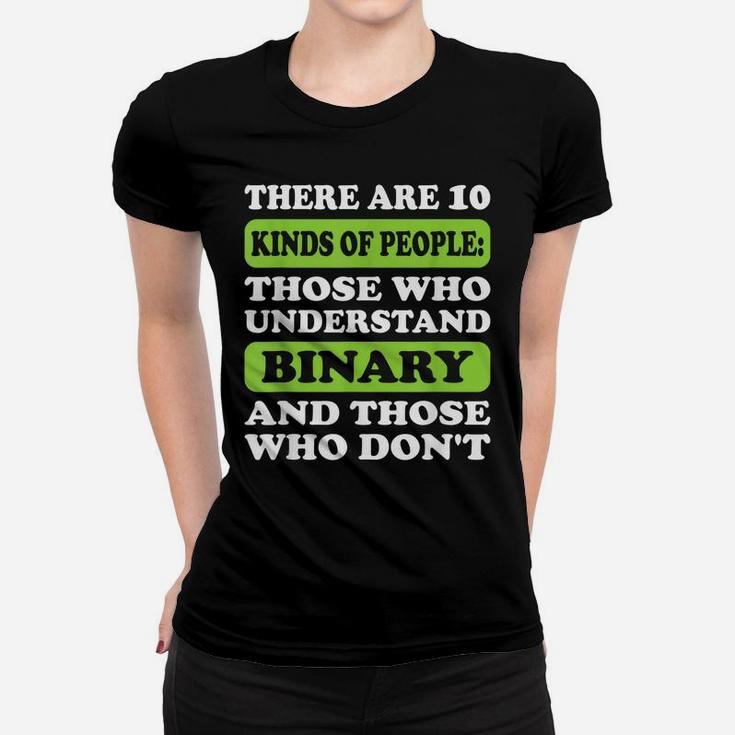 There Are 10 Kinds Of People Binary Funny Math Teacher Women T-shirt