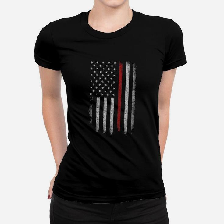 Thin Red Line Flag American Patriot Women T-shirt