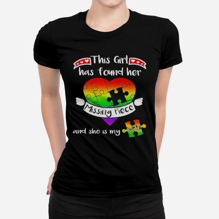 This Girl Has Found Her Missing Piece Autism Women T-shirt