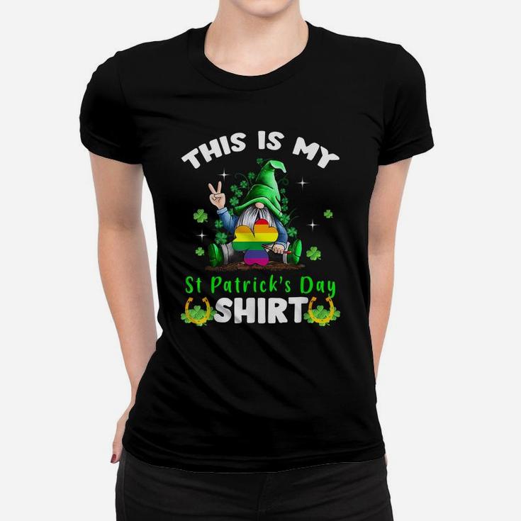 This Is My St Patrick's Day Shirt Gnomes Gay Pride Lgbt Women T-shirt