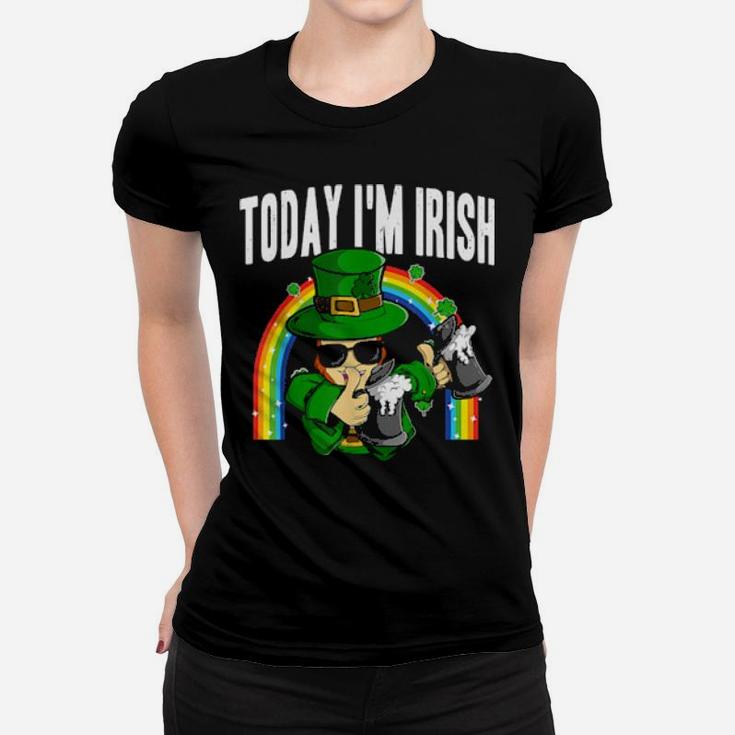 Today Im Irish St Patricks Day Leprechaun Beer Women T-shirt