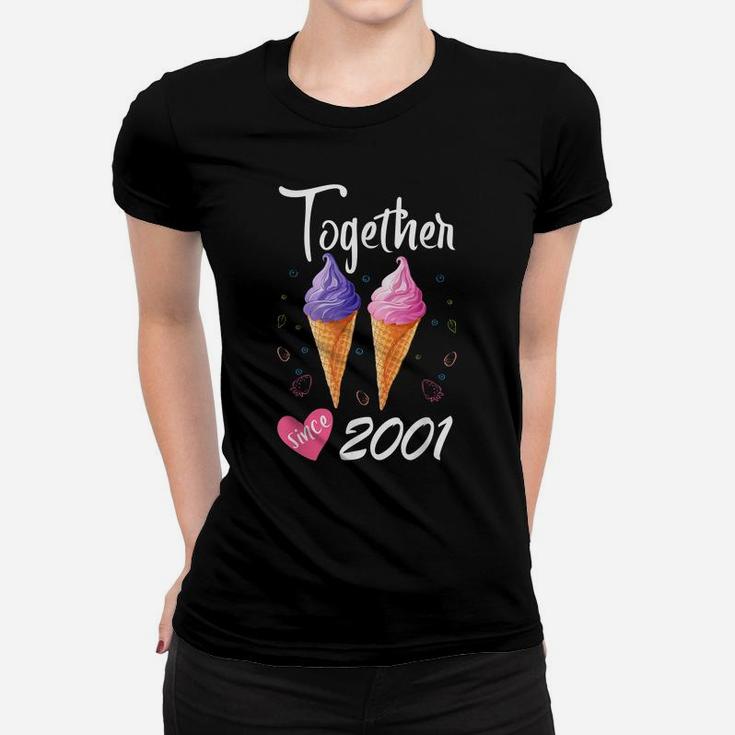 Together Since 2001 19 Years Being Awesome Aniversary Gift Women T-shirt