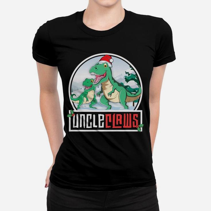 Uncle Claws Saurus T-Rex Dinosaur Matching Family Christmas Women T-shirt