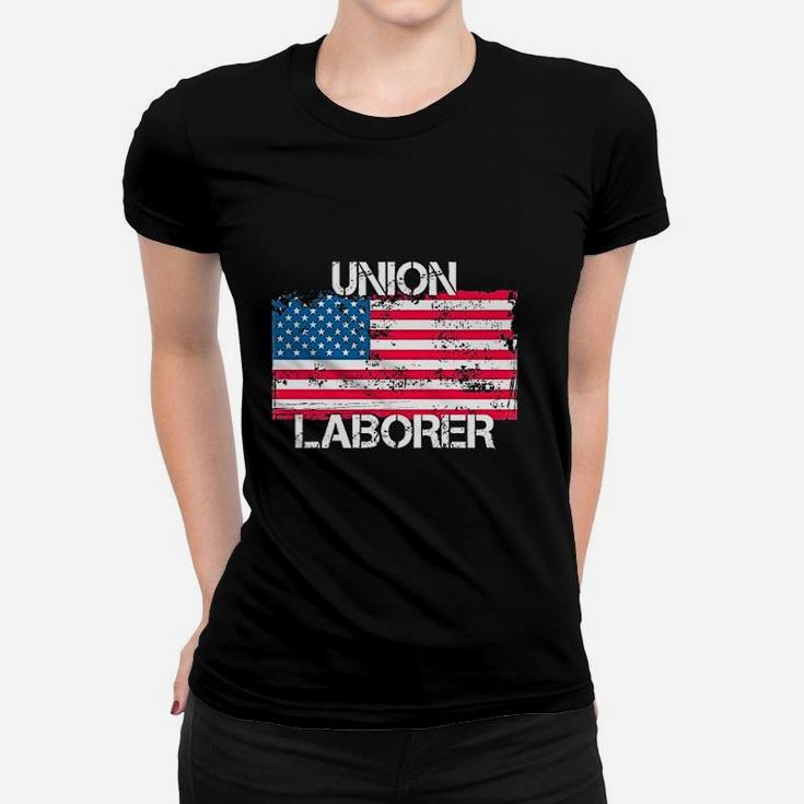 Union Laborer Union Workers Us Flag Women T-shirt