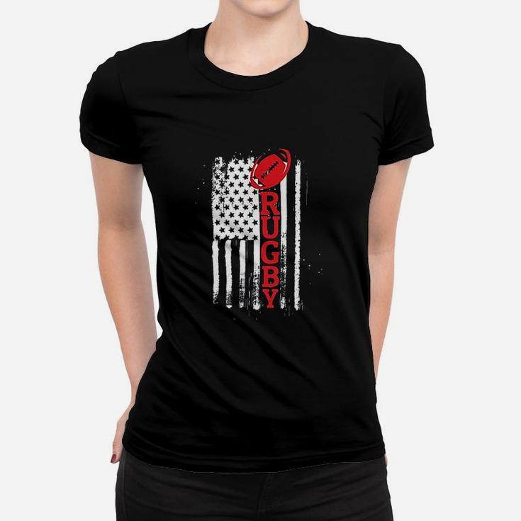 Usa Flag Rugby Vintage Rugby Lover Women T-shirt