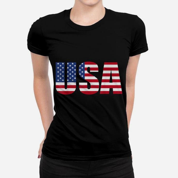 Usa Patriotic American Flag For Men Women Kids Boys Girls Us Women T-shirt
